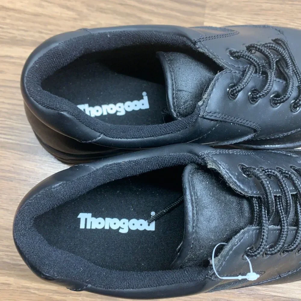 Thorogood Men's‎ Low-Cut Steel Toe Oxford Work Shoes Black Leather Size 12W